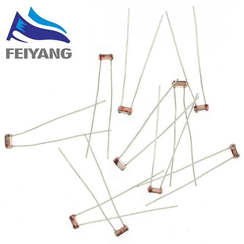 20PCS LDR Photo Light Sensitive Resistor Photoelectric Photoresistor PLR 5528 GL5528 5537 5506 5516 5539 for Arduino DIY