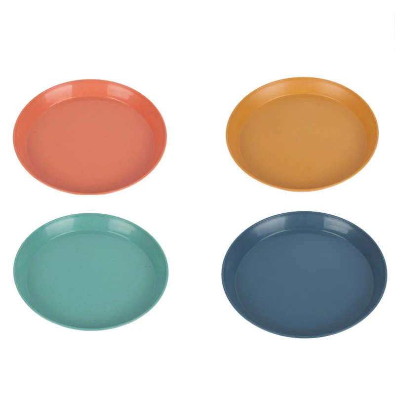 1pc Striped Dinner Plate Family Vertical Fruit Rice Plate Fruit Salad Snacks Candy