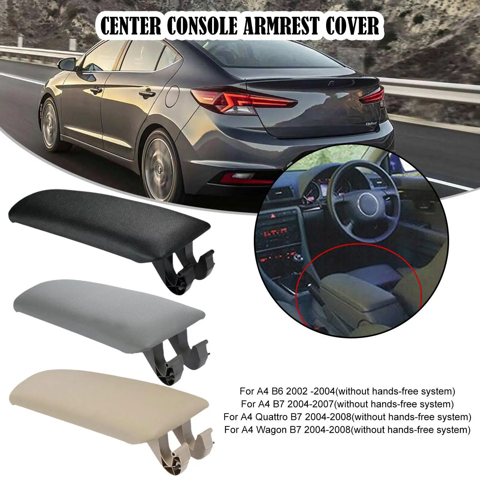 Centro Console Bracciolo Coperchio Della Copertura Per Audi A4 B6 B6 2002 -2004 B7 2004-2007 B6 2For A4 Quattro B7 2004-2008 Per A4 Wagon B7 M0U2