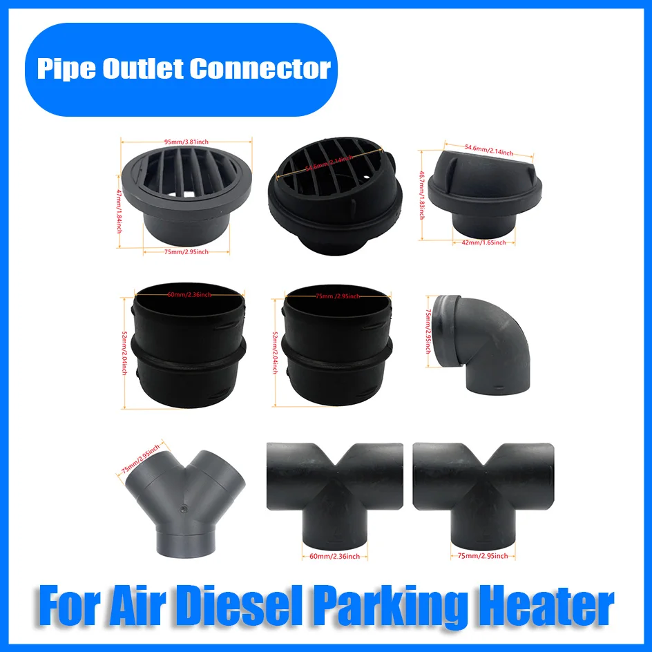 75mm Air Vent Führung Y Stück Ellenbogen Rohr Outlet Auspuff Stecker Für  Eberspaecher Air Für Diesel Standheizung - AliExpress