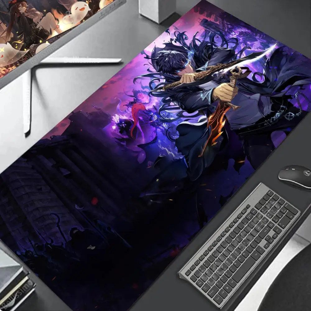 Enhanced Title: Gamer Leveling Mouse Pad - Large Rubber Desk Accessory with Kawaii Design