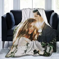 Custom Blanket with Photo,Personalized Flannel Blanket for Adults Children Birthday Christmas Father Mother Valentine's Day Gift 2