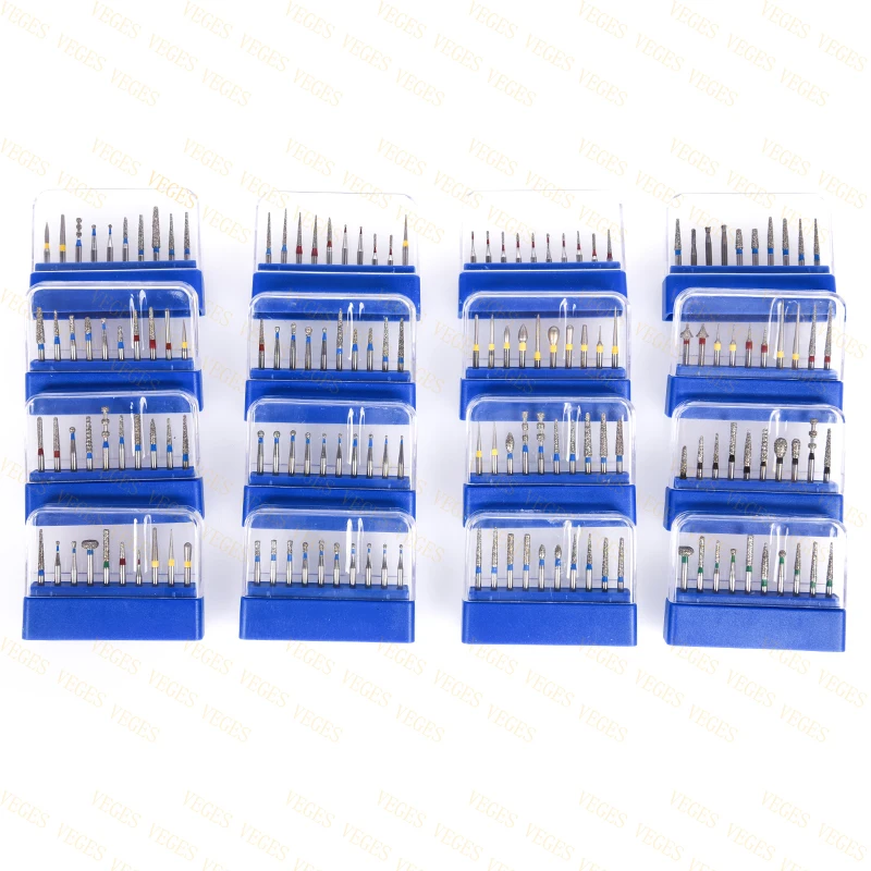 Dental Burs Set FG Diamond Burs Drills For High Speed handpiece Diamond Abrade Crown Cavity Preparation 10 pcs/box