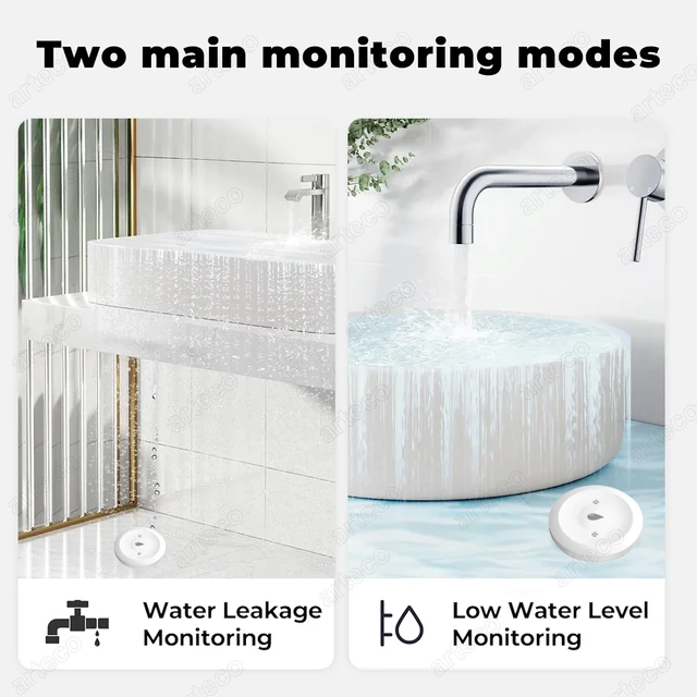 TUYA Zigbee Water Leak Detector Water Flood Sensor Smart Life APP Remote Monitoring Flood Alarm Overflow Security Protection 5