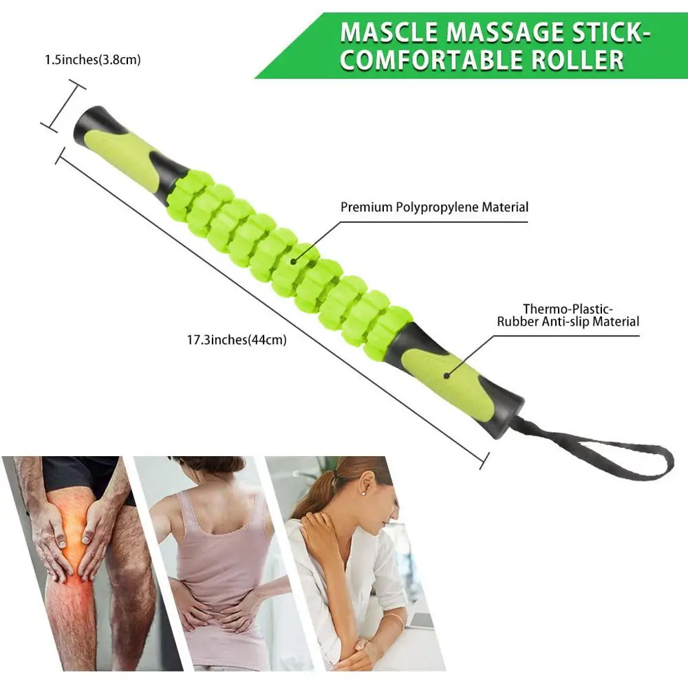 Muscle Roller Massage Stick para Atletas, Massageador