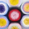 300g/ Ball Lace Cotton Gradient Rainbow Color Pure Cotton Wool Thread DIY Handwork Woven Spring/summer Sweater/shawl Materials 2