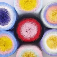 300g/ Ball Lace Cotton Gradient Rainbow Color Pure Cotton Wool Thread DIY Handwork Woven Spring/summer Sweater/shawl Materials 2