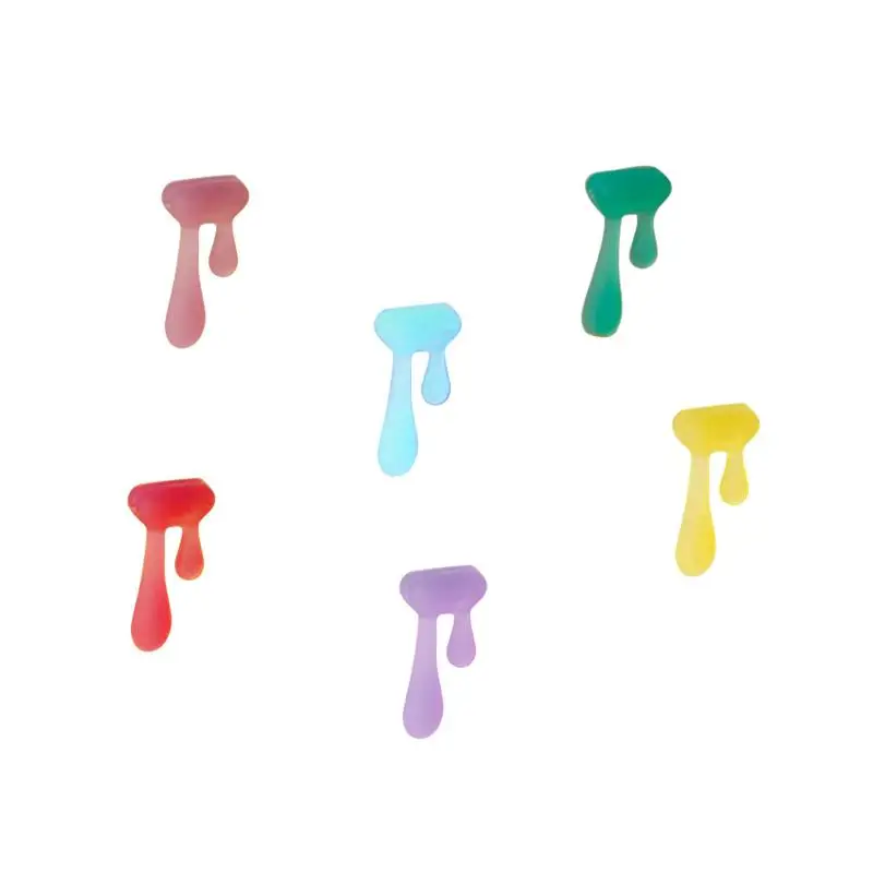 6pcs Silicone Wine Glass Marker Water Drop Shape Wine Glass Marker Drinking Cup Identifier Party Cup Sign Random Color wine glass marker,wine glass decorations