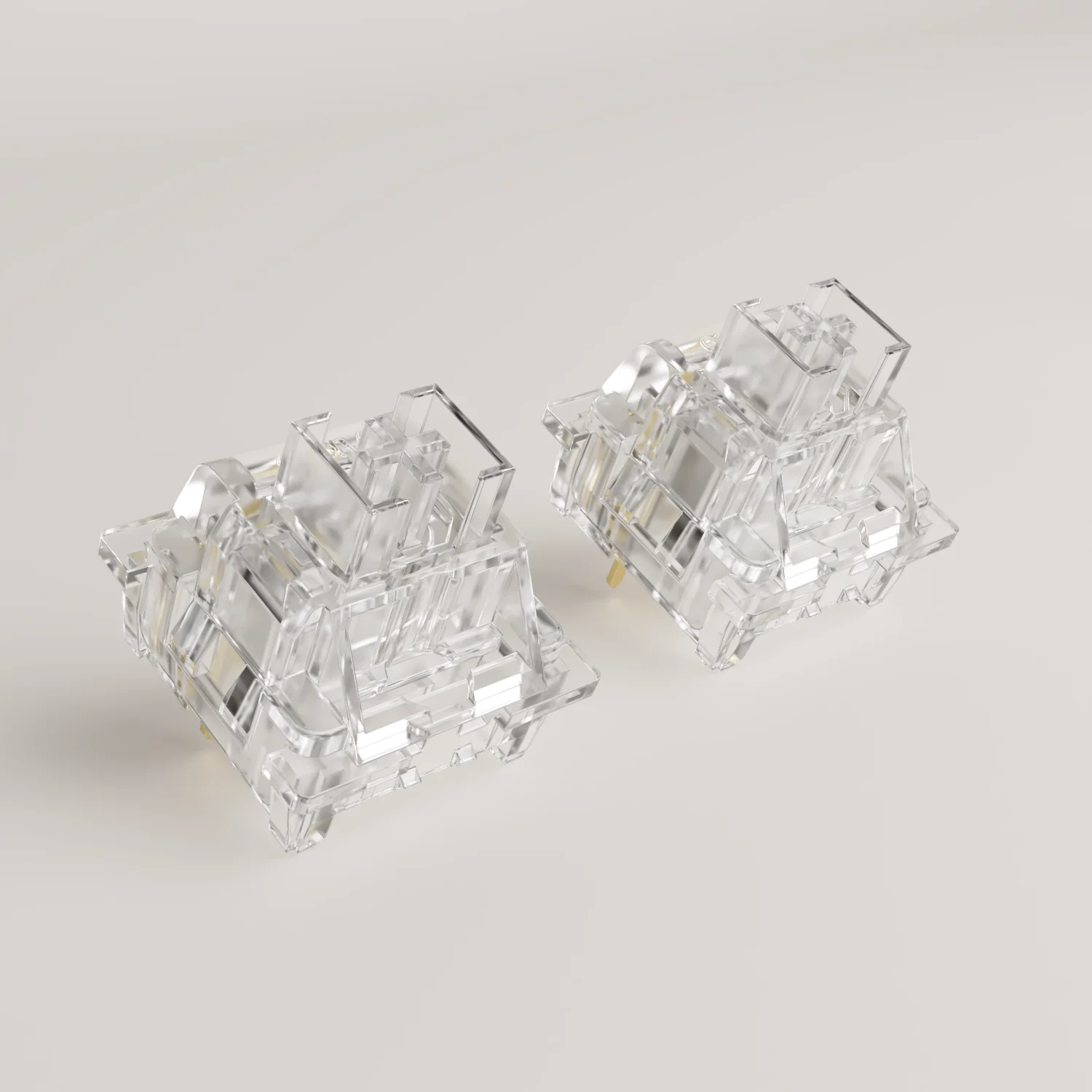 Akko Crystal Full Full Policarbonato Switches Pin Interruptor Linear 45gf Dustproof Compatível para Teclado Mecânico mx 45 Pcs - Imagem 5