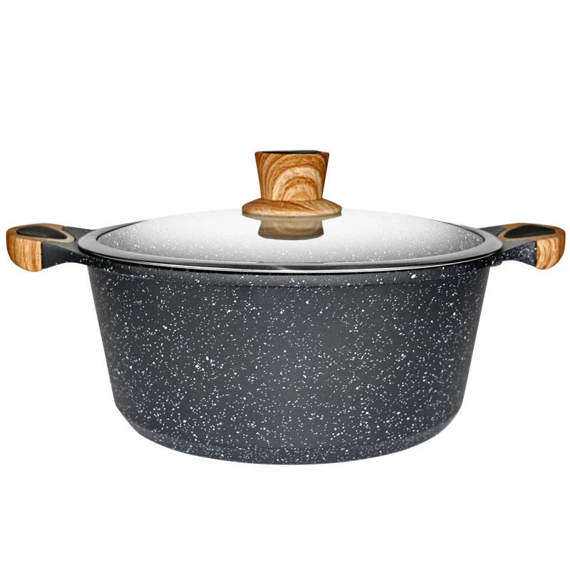 CAROTE 6 Qt Nonstick Stock Pot Soup Pot,Granite Cooking Pot, Casserole Dish  Dutch Oven with lid Cookware PFOA Free (CLASSIC GRANITE)