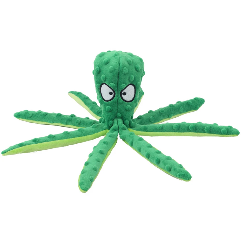 Pet Toys 1PC Pet plush toys cartoon stamps fish skin shells dog biting and sound-making toys octopus cat and dog products