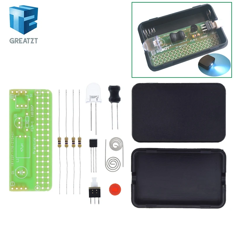 GREATZT Großhandelspreis 1 Set FLA-1 Einfaches Taschenlampen-Kit DIY-Modul 1,5 V 55 x 35 x 11,5 mm Präzise für DIY-Kits