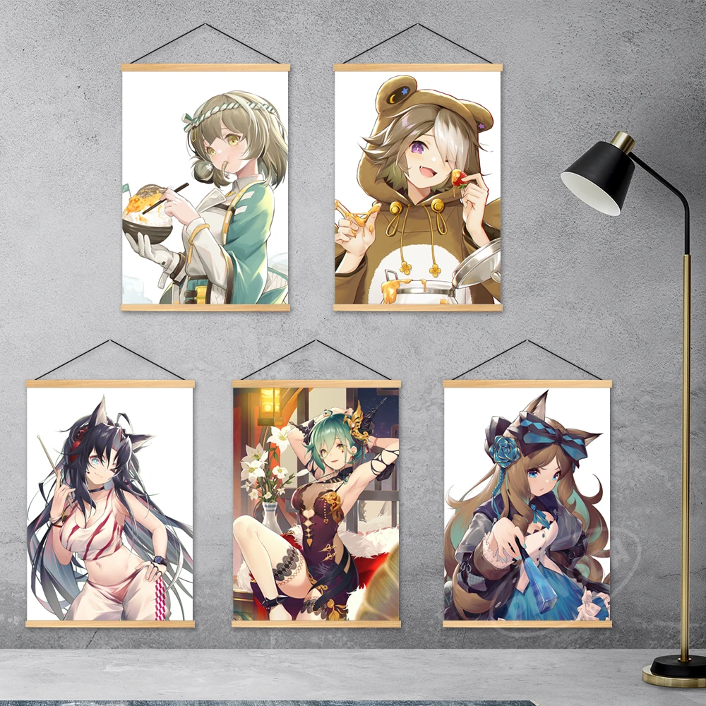 Arknight домашний декор холст аниме деревянный подвесной шепот картина Mudrock настенный плакат Модульная картина прикроватный фон