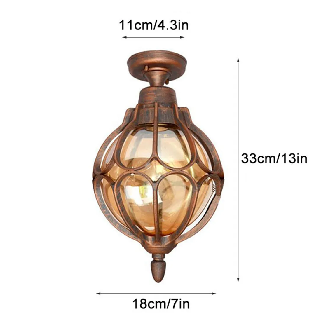 Retro Loft Nordic outdoor Ceiling Light,Vintage Balcony Aisle Outdoor Surface Mounted Ceiling Lamp, America Style Exterior Lamps
