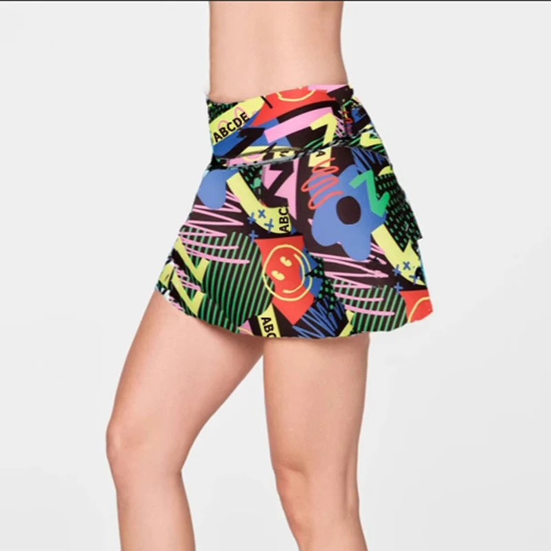 

ABCDE Sports Dancing Tennis Fake Two-piece Ruffled Quick-drying Stretch Women's Skirt Pants dp8216
