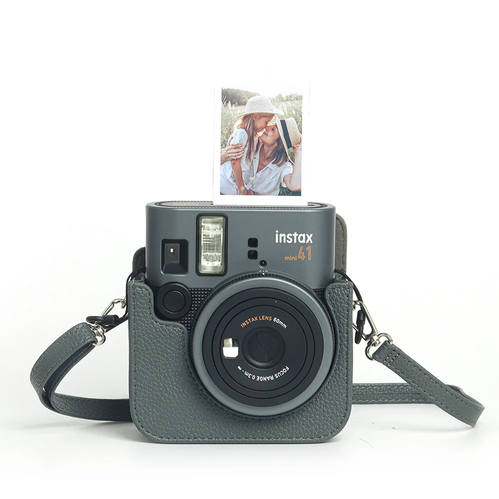 For Instax Mini 41 Camera Solid Color Camera Bag Digital Camera Fitted Storage Protective Case Crossbody Bag ﻿