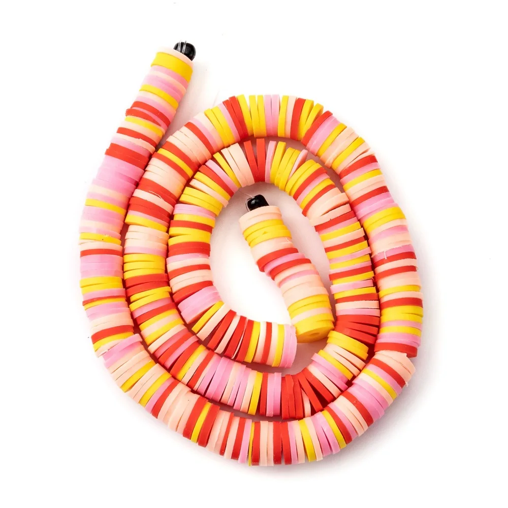 8mm Heishi Beads Flat Round Polymer Clay Beads Bulk Chip Disk Loose Spacer Bead for Jewelry Making Handmade DIY Bracelet 3500Pcs