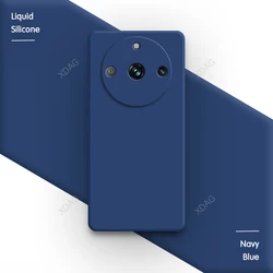 Soft Liquid Silicone Original Back Cover - Basic Phone Case, 6.7 for Realme Narzo 60 Pro (Navy Blue)