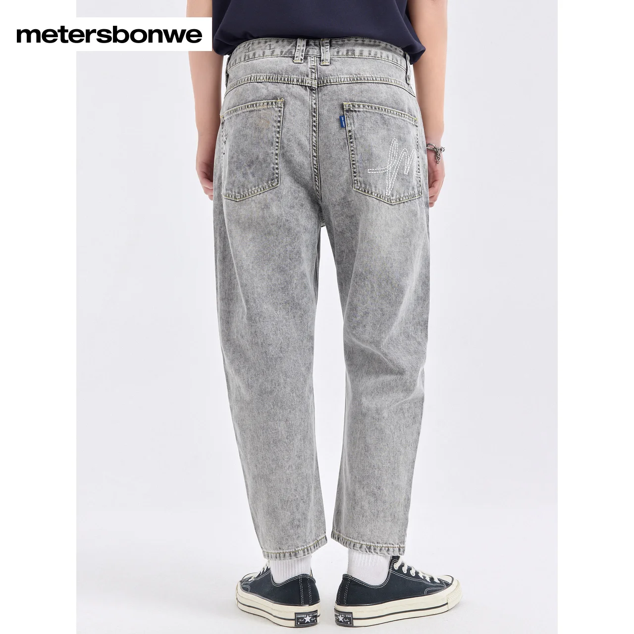 Metersbonwe Jeans Men Summer Basic Denim Pants Classic Washed Trousers Male Simple Design 100 Cotton Trousers Brand