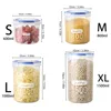Sealed Kitchen Food Storage Canisters Transparent Large Capacity Grain Fresh Preservation Box with Scale Plastic 6