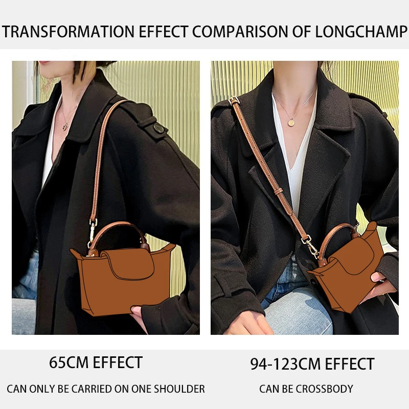 Wuta Bag Strap For Longchamp Mini Punch-free Genuine Leather Shoulder Strap  Set Transformation Crossbody Strap Bag Accessories - Bag Parts &  Accessories - AliExpress