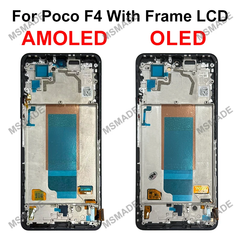 샤오미 포코 F3 F4 디스플레이용 AMOLED M2012K11AG 22021211RG 22021211RI LCD 스크린 디지타이저 어셈블리 포코 F4 GT LCD 21121210G용 이미지 4