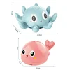 Baby Bath Toys Spray Water Shower Bathing Toys for Kids Electric Whale Bath Ball with Light Music LED Light Toys Bathtub Toy 5