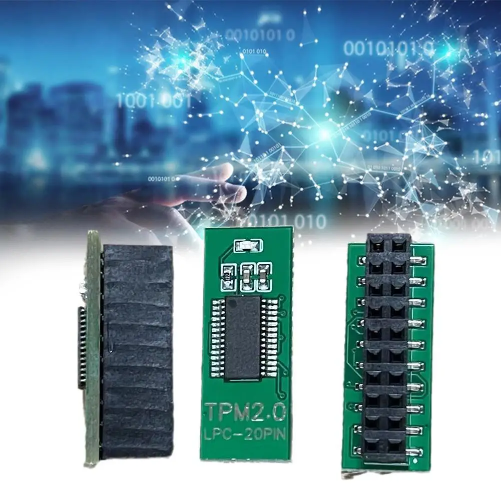 

1PC TPM 2.0 Encryption Security Module Board Remote Card Supports Multi-brand Motherboard 12 14 18 20-1pin Pin Dedicated Board