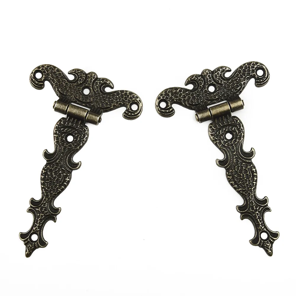 2Pcs Retro Bronze Zinc Alloy Hinge For Windows Cabinet Cupboard Wardrobe Doors Wooden Boxes Jewelry Case Hinges 113*69mm door hinges