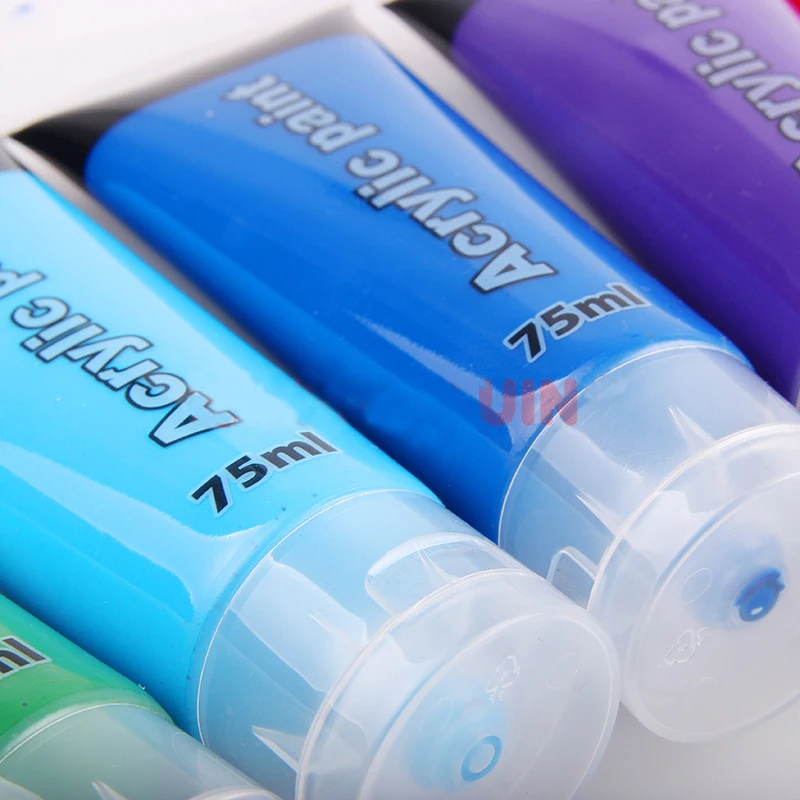 Ginflash 1pc 75ml/tube Acrylic paint pigment art Painting drawing DIY Wall painting Graffiti paint hand-painted art supplies