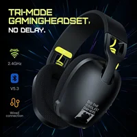 Onikuma Gaming Headset for PS5, PS4, PC, 2.4GHz USB Gaming Headphones with Mic, Ergonomic Design 5.3 Bluetooth Headphones 3