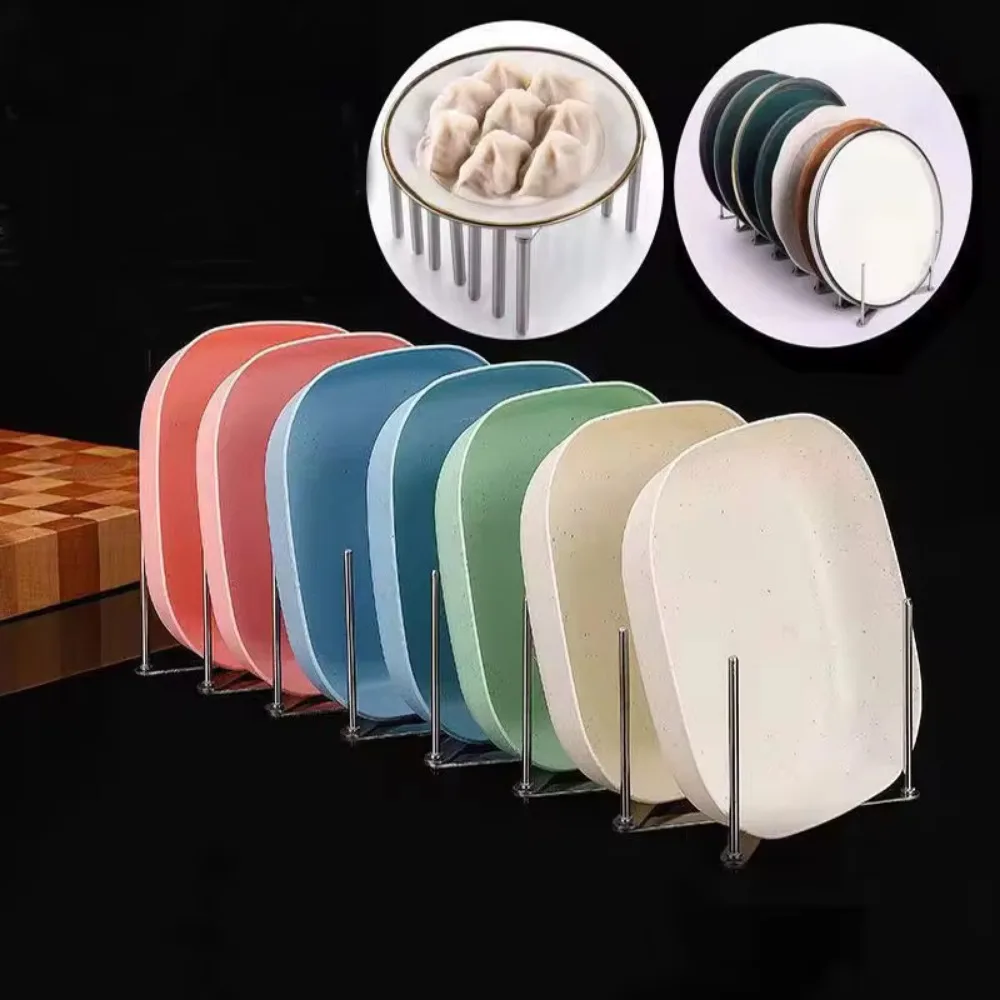 Stainless Steel Bowl Dish Organizer Pot Lid Rack Pan Retractable Foldable Plate Holder Shelf Tableware Storage Kitchen Gadgets 2