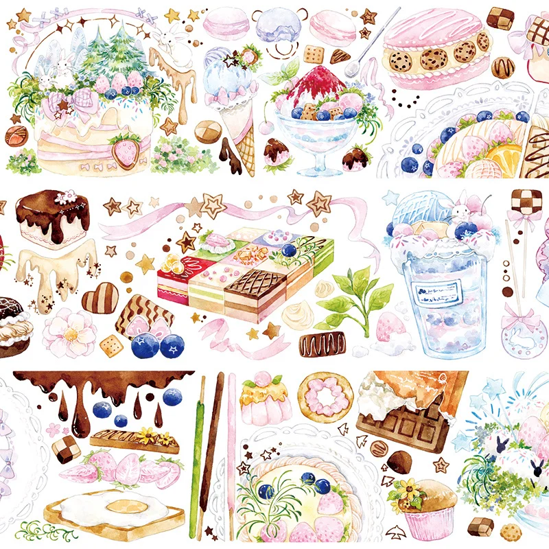 

washi tape roll White Sea Sink Star Film Girl Dessert House Landscaping Paper