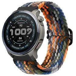 Breathable Nylon Braided Smartwatch Strap, 20mm/22mm Adjustable Bracelet Band - other 20mm (Denim color)