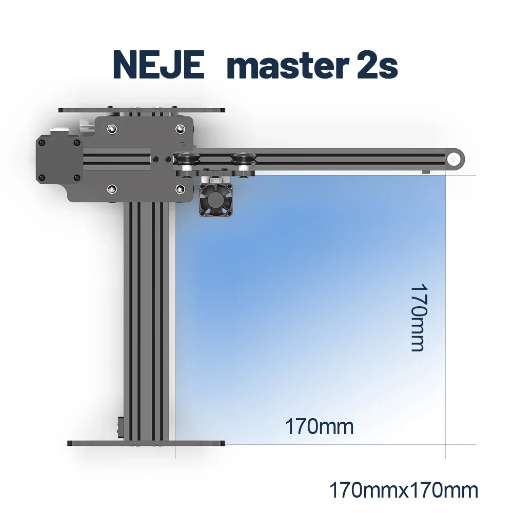 NEJE Master 2s 레이저 타각기 절단기, 레이저 조각기 및 절단기, N30820 20W 레이저 모듈 포함, 170x170mm