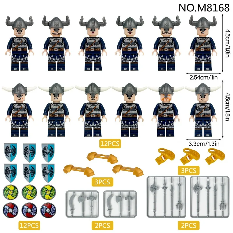 국경 간 도매 M8167 M8168 M8170 M8206 8027 M8230 바이킹 빌딩 블록 장난감