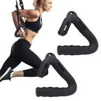 2Pcs Pulls Up Grip Handle Fitness Hook Handle Grip Non Slip Angled Grip Handle Resistance Band Handle for Barbell Pull-up Bars 1