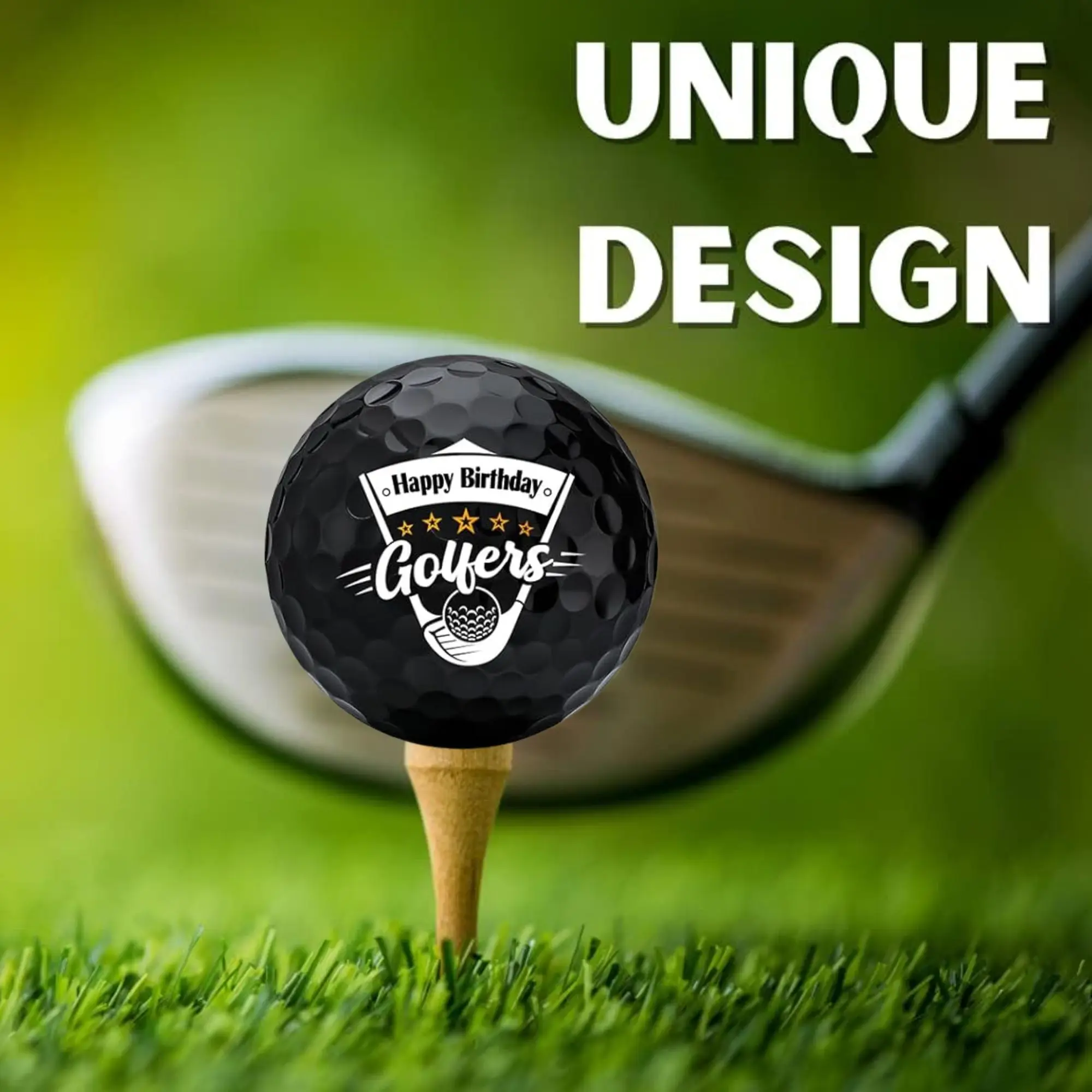 2 Pcs Birthday Golf Balls Set Birthday Novelty Golfer Gift for Coworkers Golfers Golf Lovers view 6