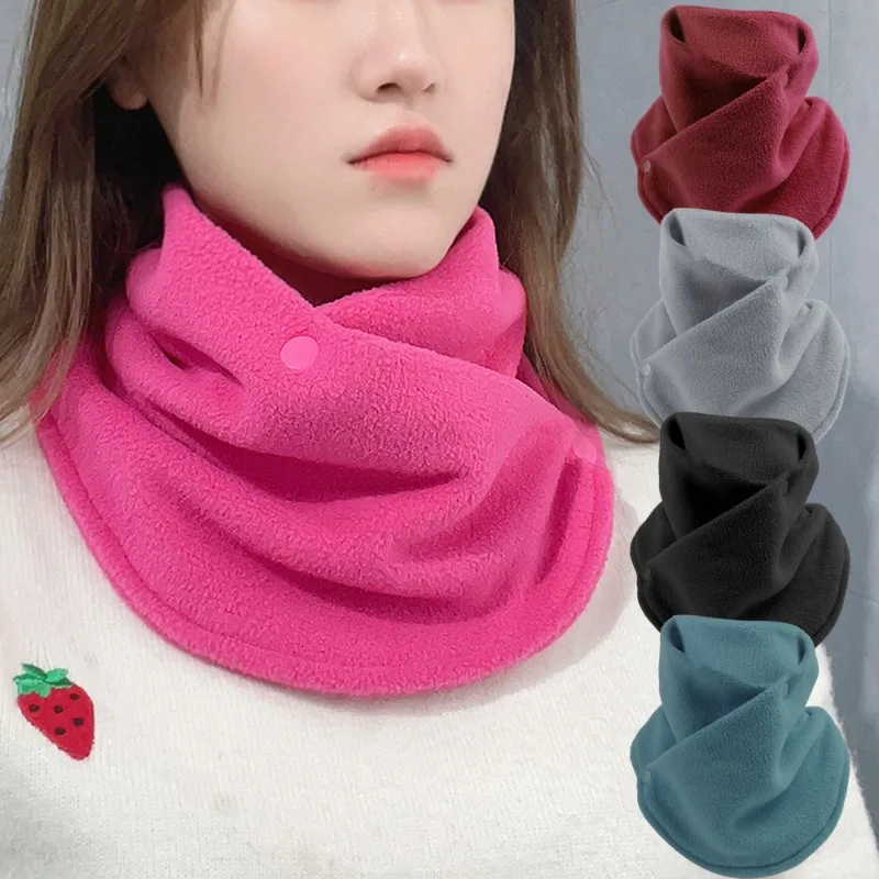 Autumn and Winter Fleece Neck Scarf Thickened Warmth Neck Sleeve Men's