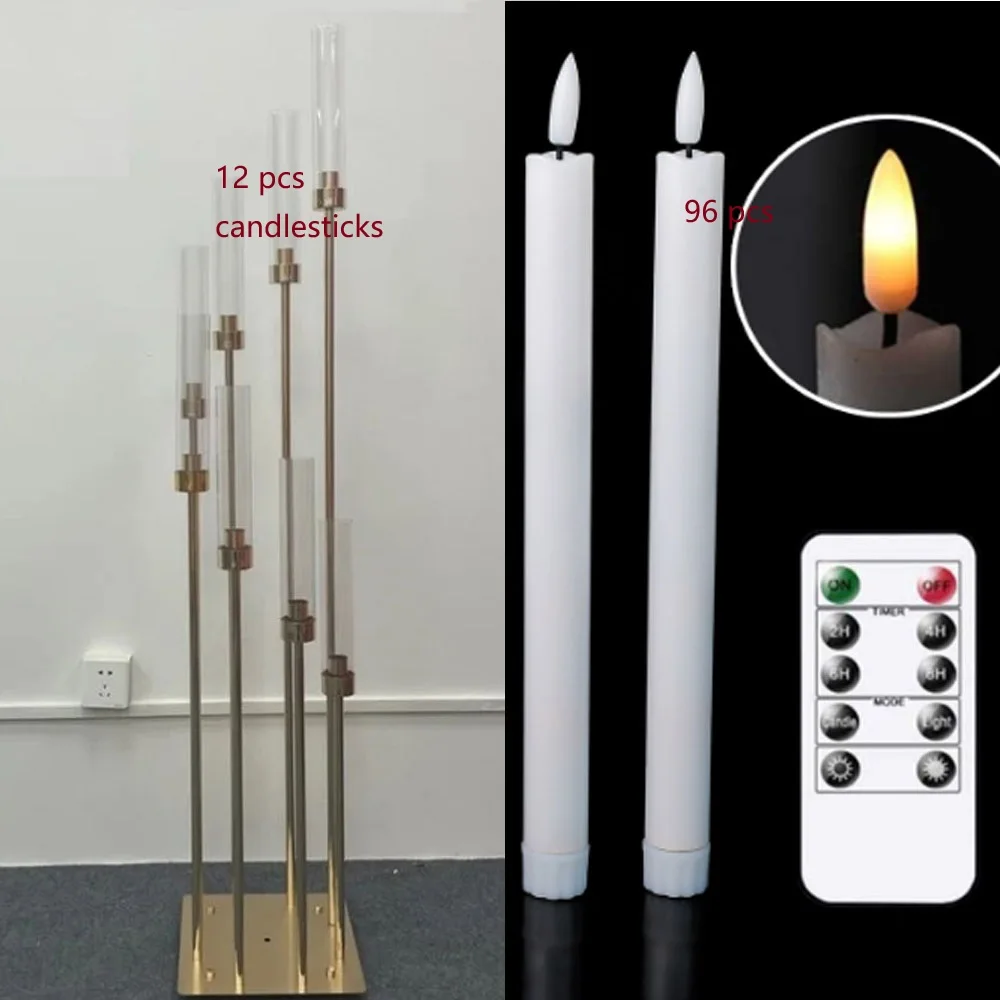 

12 pcs Wedding table decoration 8 Heads Candle holder Home decorations Candle holder DIY Elegant Wedding Candelabra