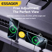 Essager RGB Magnetic Car Phone Holder Qi 15W Wireless Charger For iPhone16 15 14 13 Pro for Magsafe Universal Phone Holder Stand - Image 6