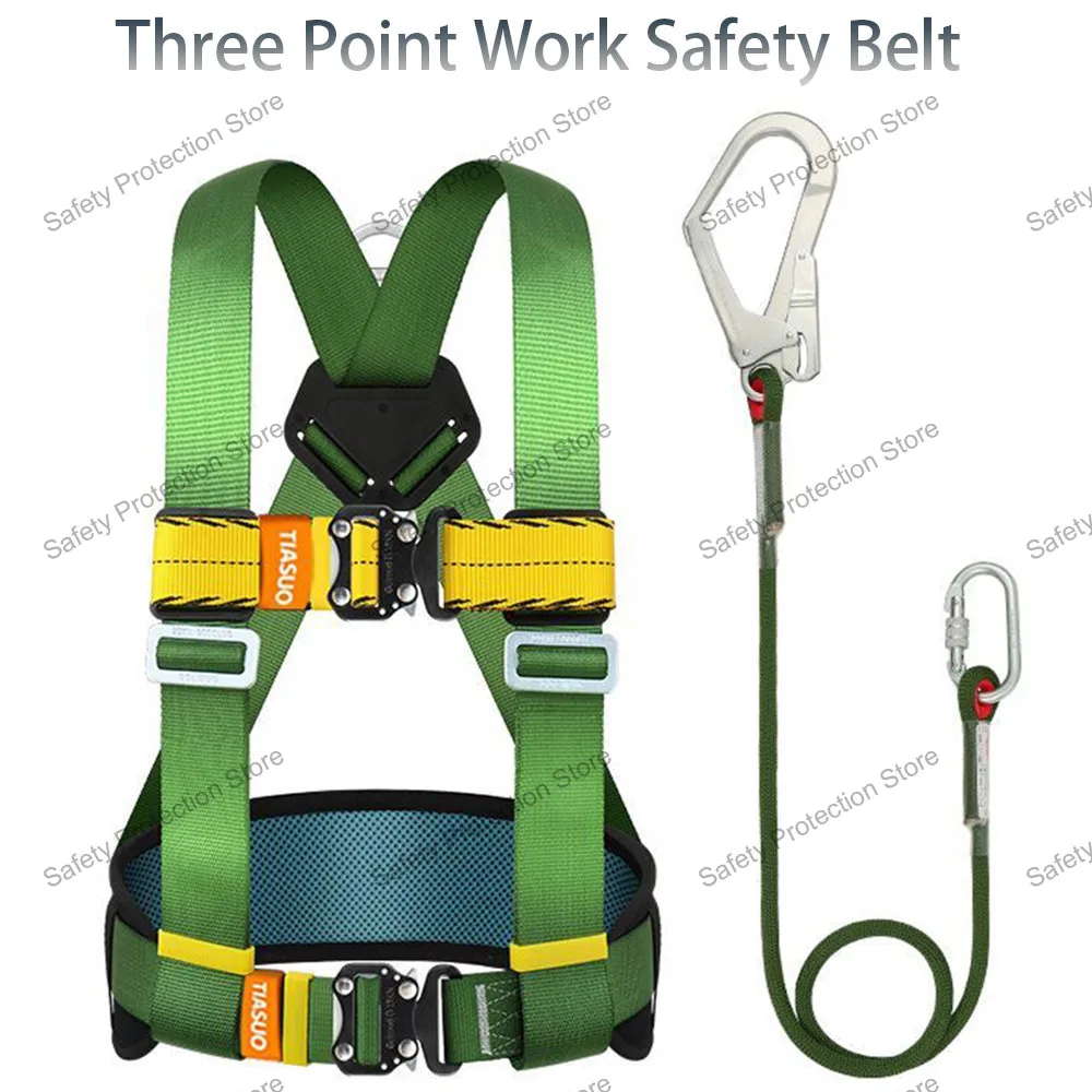 

Three-point High Altitude Work Safety Harness Half Body Safety Belt Outdoor Climbing Training Construction Protective Equipment