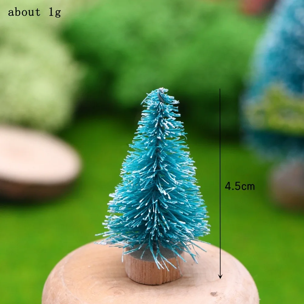 12 Pieces Mini Christmas Tree Sisal Silk Cedar Table Top Decorations Small Christmas Tree Gold Mini Tree Window DIY Decorations
