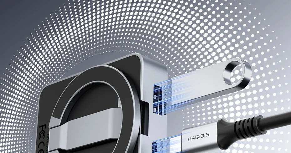 Hagibis Magnetic Stand USB-C Hub with M.2 SSD CMC10