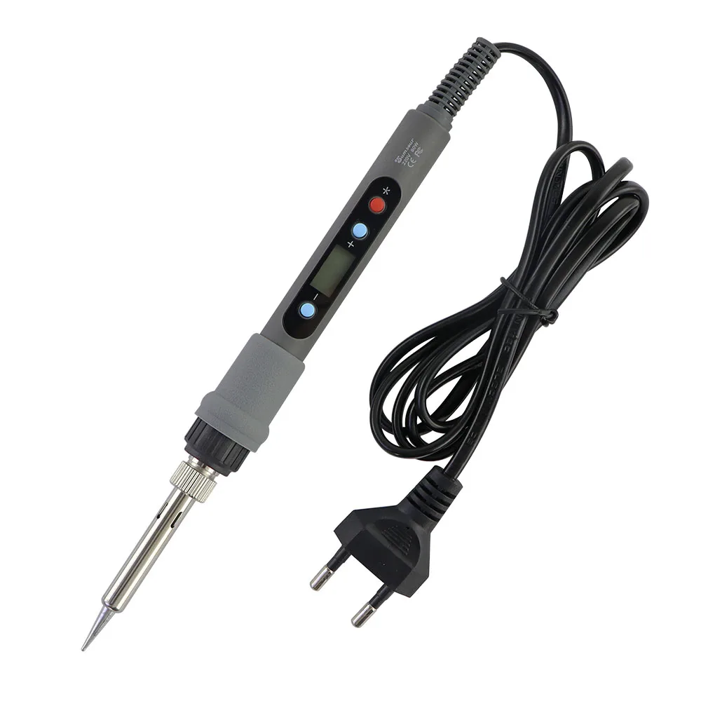 Sumsour 스위치 포함 전기 납땜 다리미, 디지털 디스플레이 키트, 온도 조절 가능, 220V, 110V 용접 도구, 80W