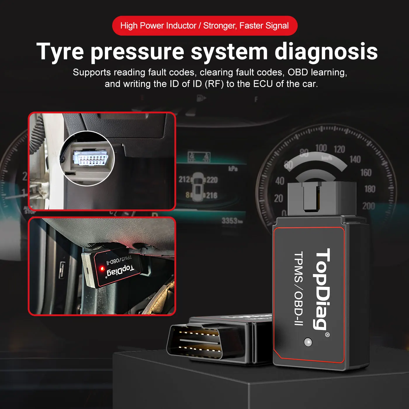 TopDiag PS001 범용 TPMS 프로그래밍 도구, 안드로이드 및 iOS용 블루투스