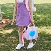 Lunch Bag Rainbow Loving Heart Laser Portable Large Bento Pouch for Children Girl Thermal Insulated Cooler Shoulder Picnic Box 4