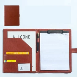 Multifunctional A4 Conference Folder Business Stationery Folder Meeting PU Leather Contract File Folders School Office SuppLY