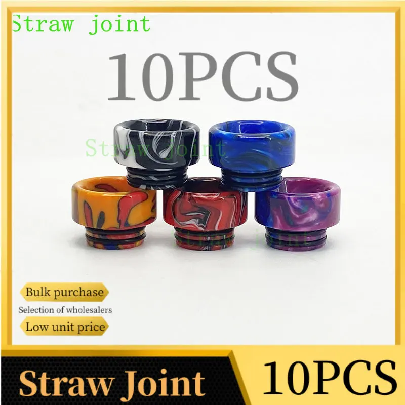 10PCS 810 Random Color Resin Straw Joint