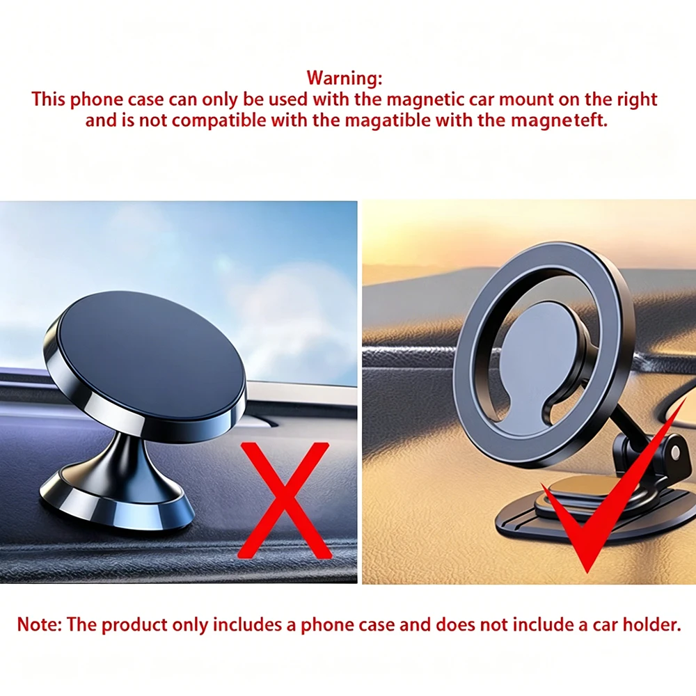 Shockproof Armor Magnetic Ring Holder Case - Enhanced Protection Back Shell